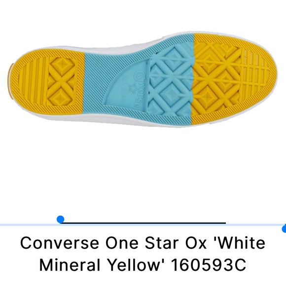 CONVERSE ONE STAR OX LEATHER WHITE/MINERAL YELLOW - Picture 5 of 7
